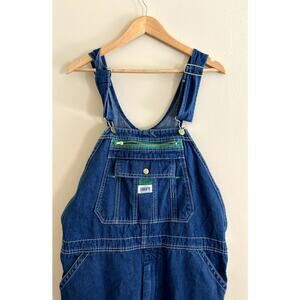 Vintage Liberty Overalls Blue Jeans Chore Workwear Farm Bibs Men's 38x30